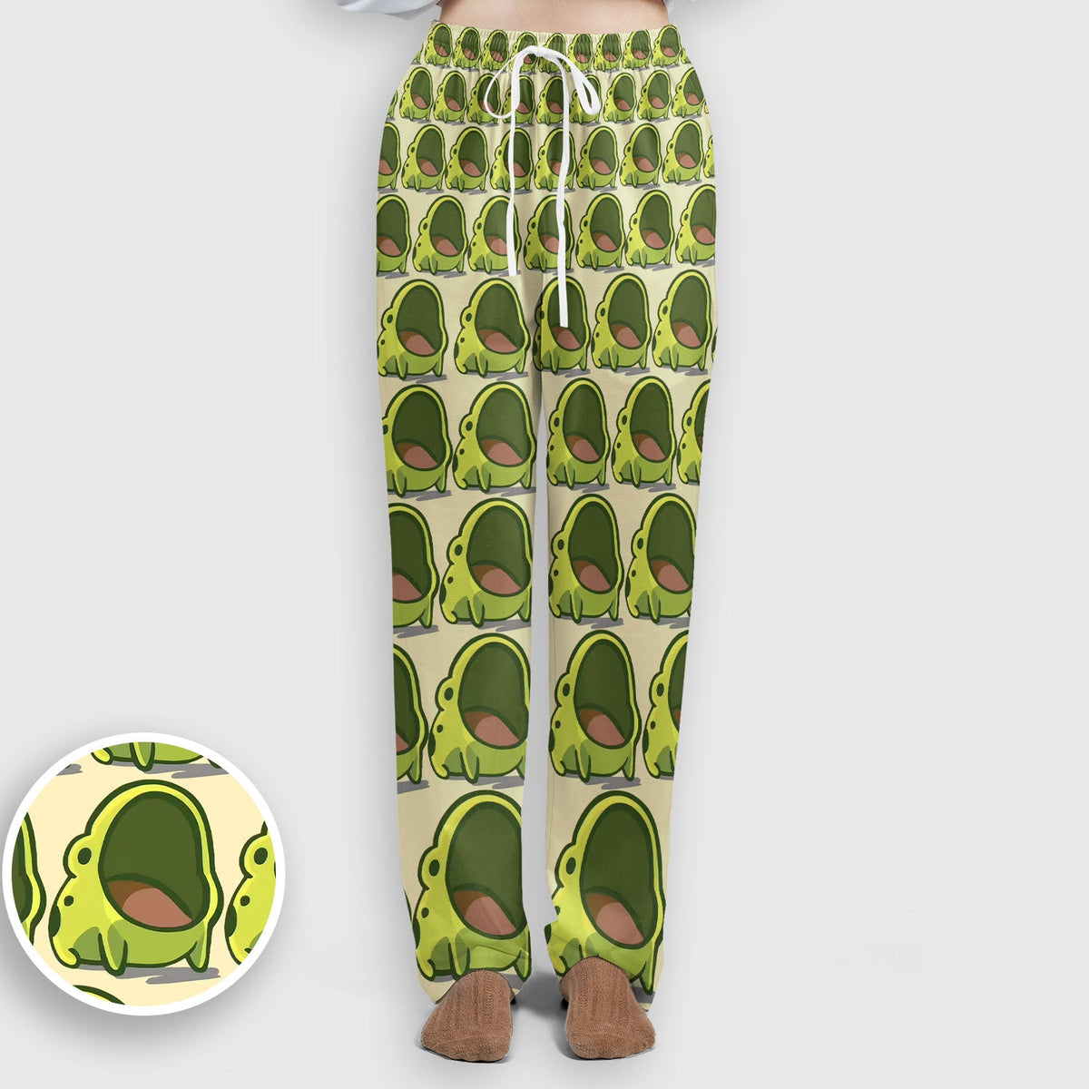 Green Frog Cartoon Nurse Scrub Set