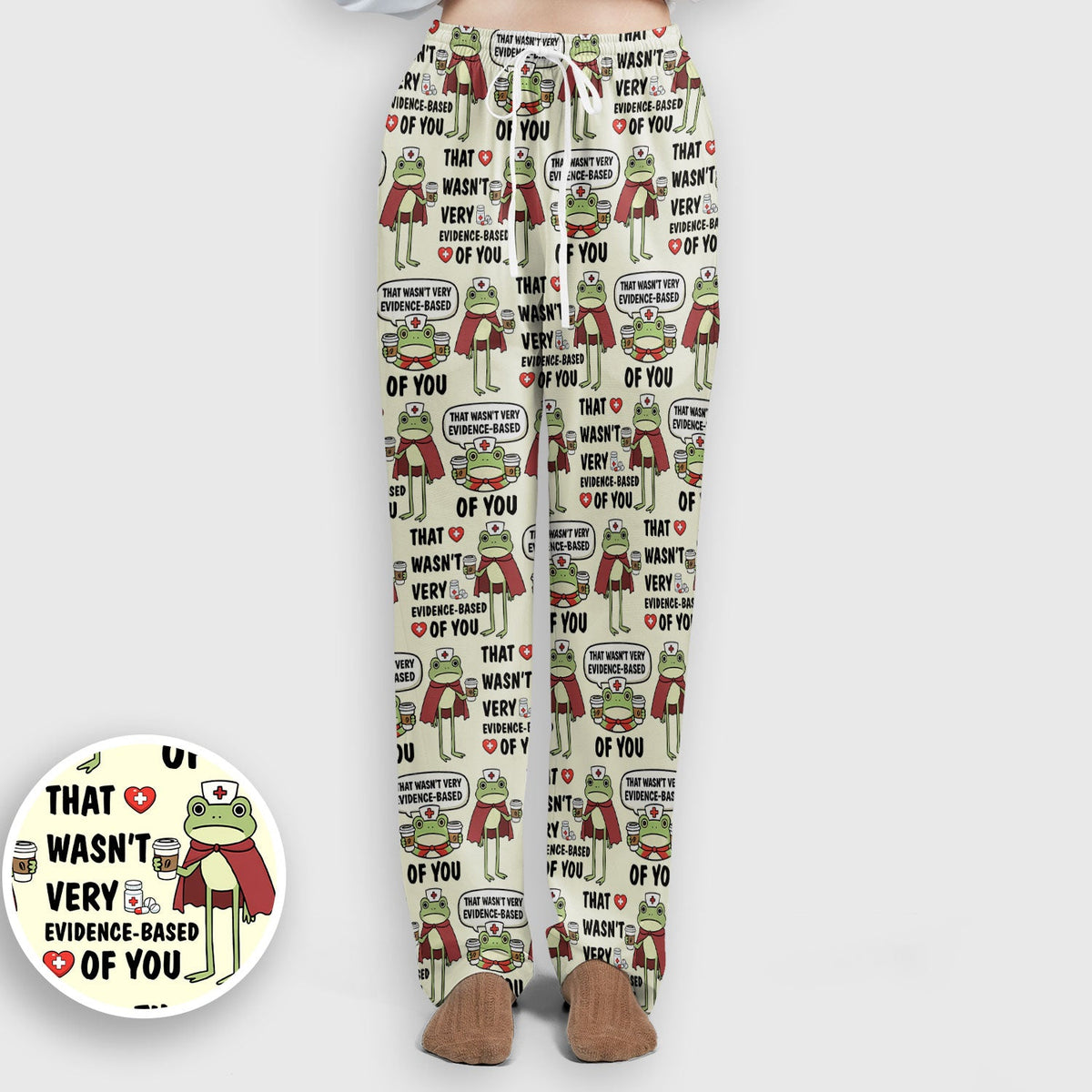 Funny Frog Nurse Quote Medical Pattern, Women's Scrub Set