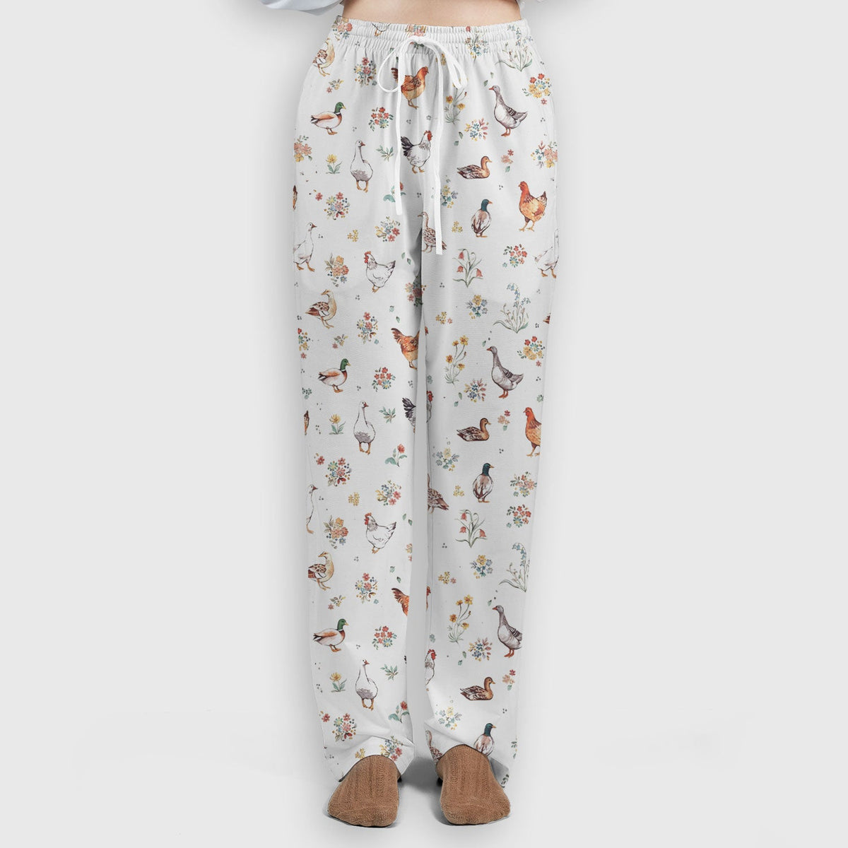 Farm Chicken Duck Floral Nurse Scrub Set
