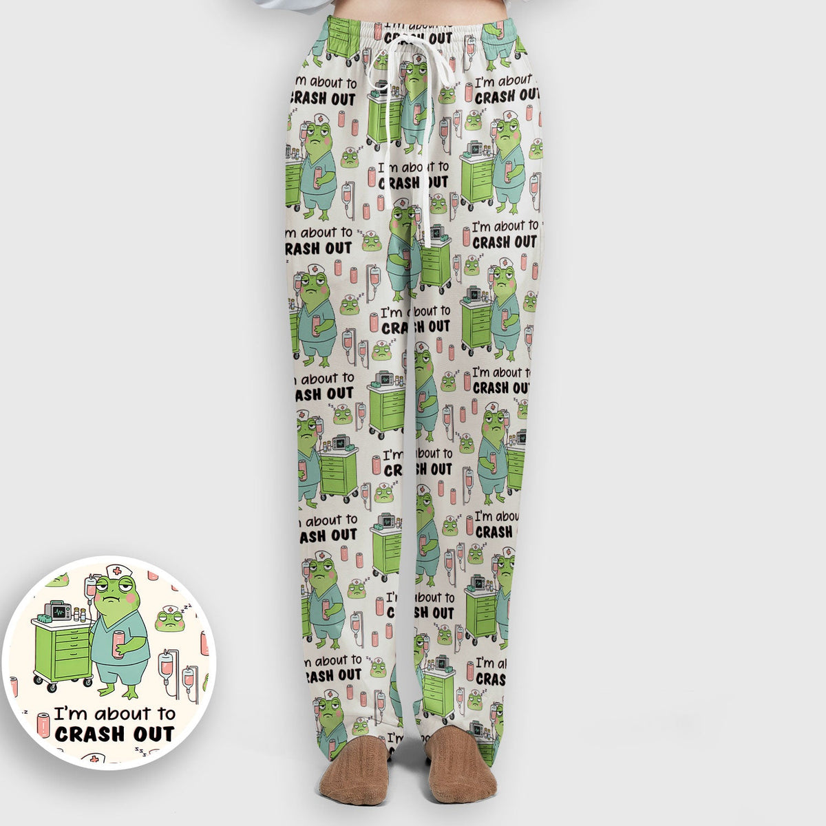 Crash Out Frog Nurse Scrub Set