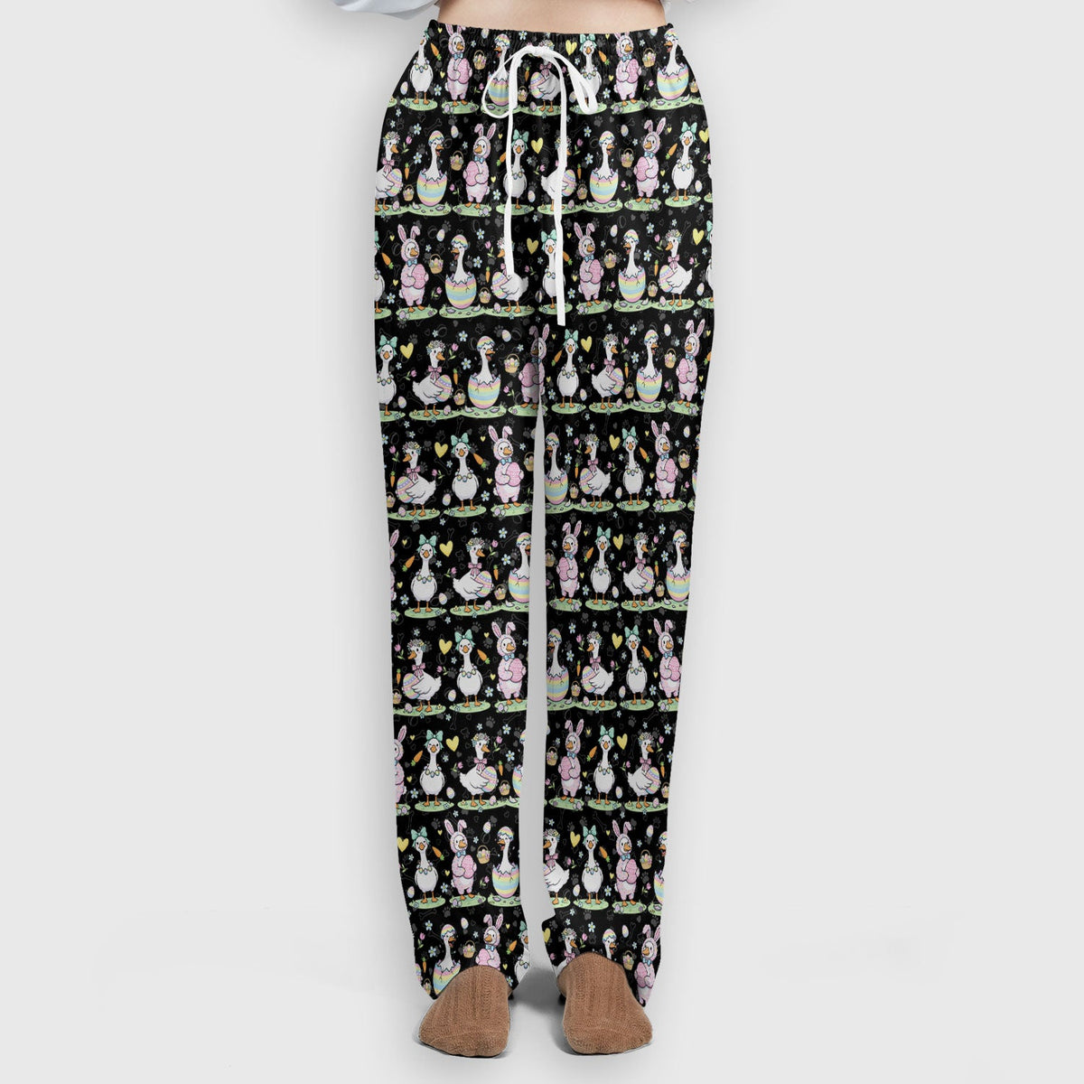 Spring Easter Goose Bunny Nurse Scrub Set