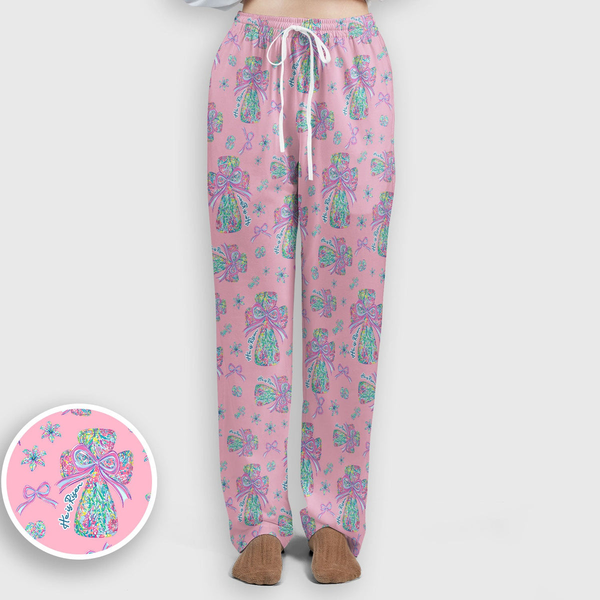 Colorful Bow Nurse Scrub Set