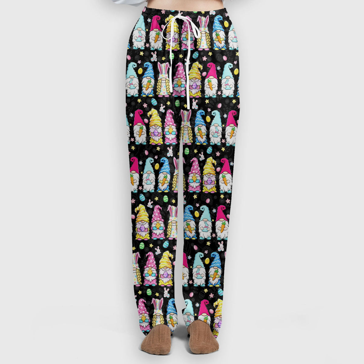 Colorful Easter Gnome Bunny Eggs Nurse Scrub Set