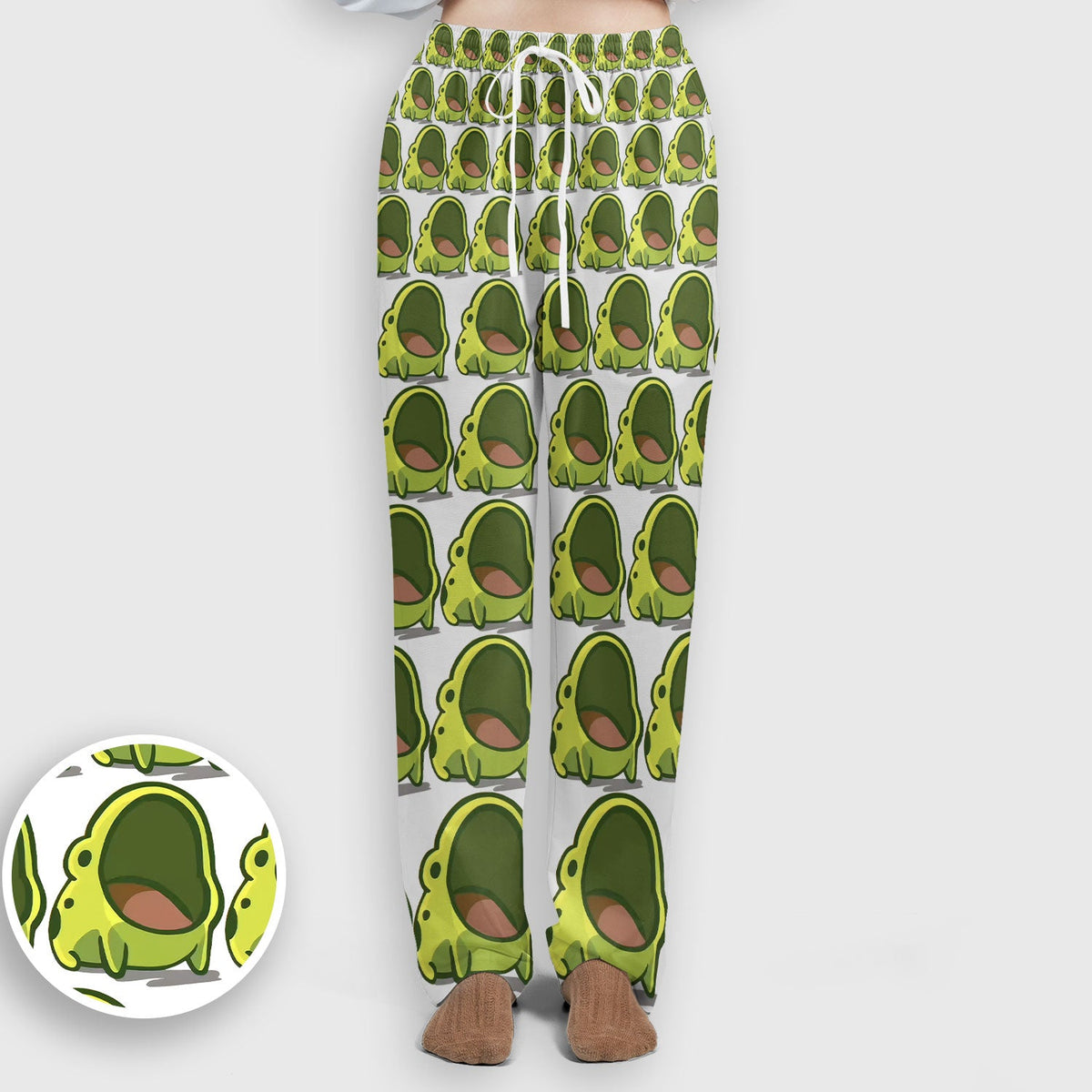 Green Frog Cartoon Nurse Scrub Set