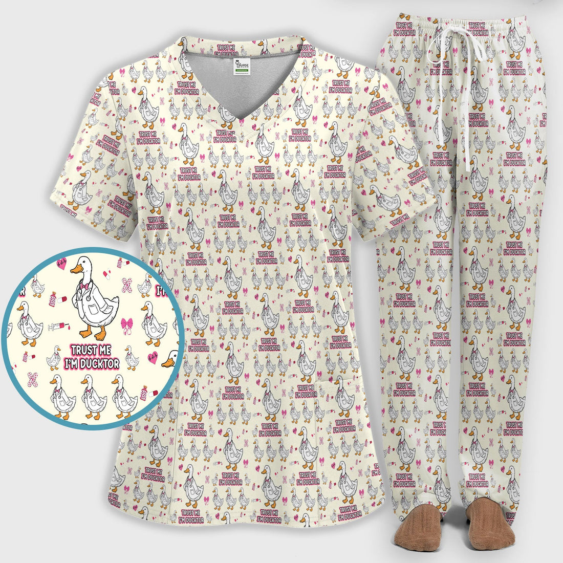 Trust Me I'm Ducktor Nurse Scrub Set