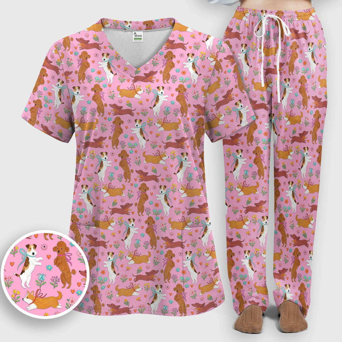 Dog Nurse Scrub Set