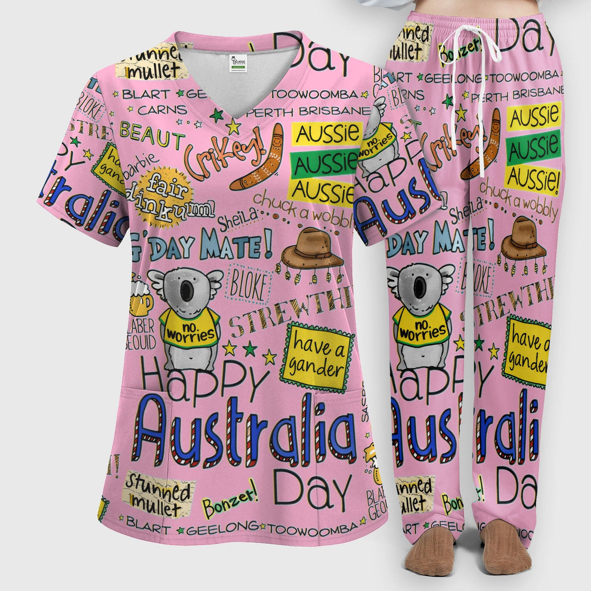 Koala Australia Nurse Scrub Set