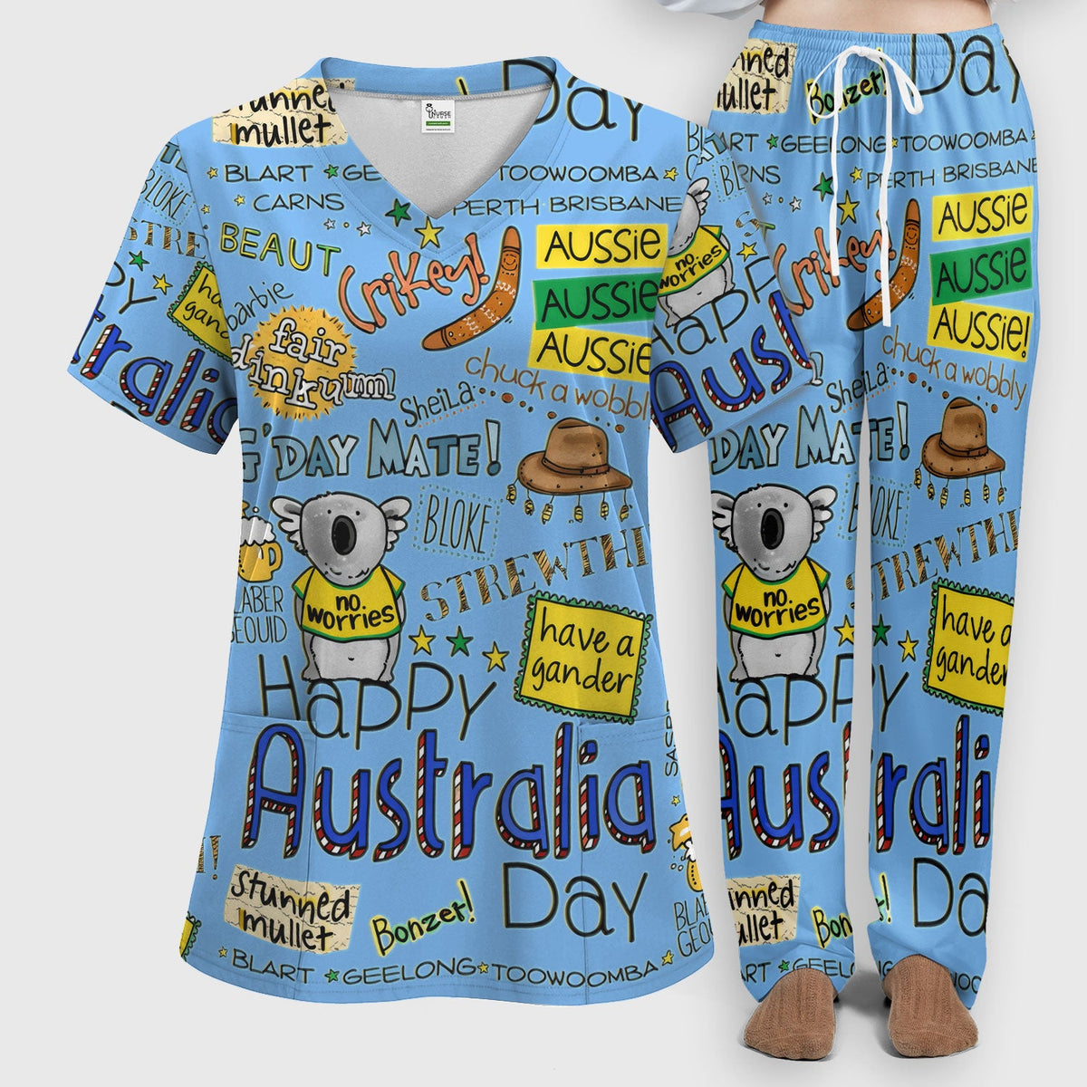 Koala Australia Nurse Scrub Set