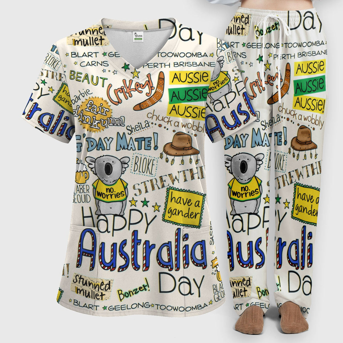 Koala Australia Nurse Scrub Set