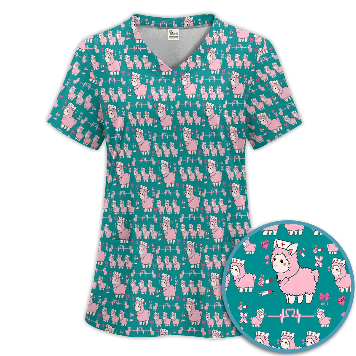 Llama Ain't Got Time For Your Drama Nurse Scrub Set