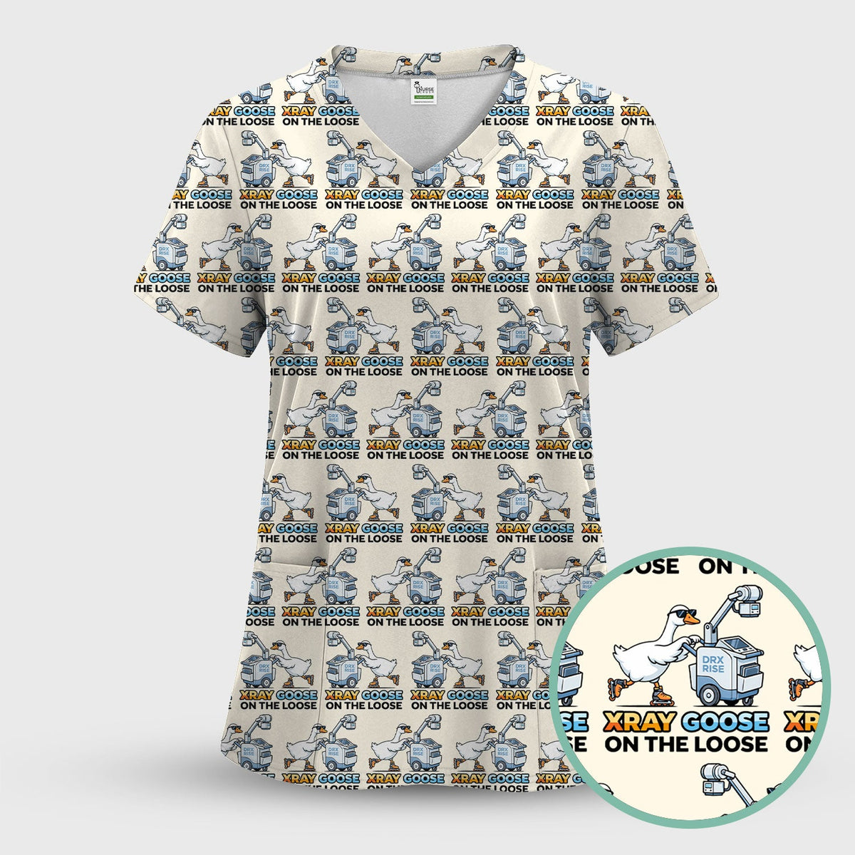 Xray Goose On The Loose Nurse Scrub Top