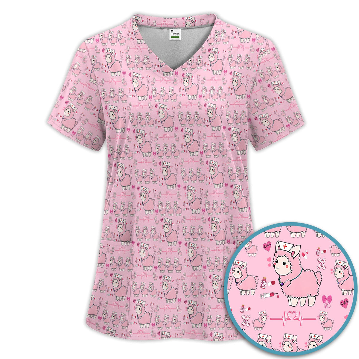 Llama Ain't Got Time For Your Drama Nurse Scrub Set
