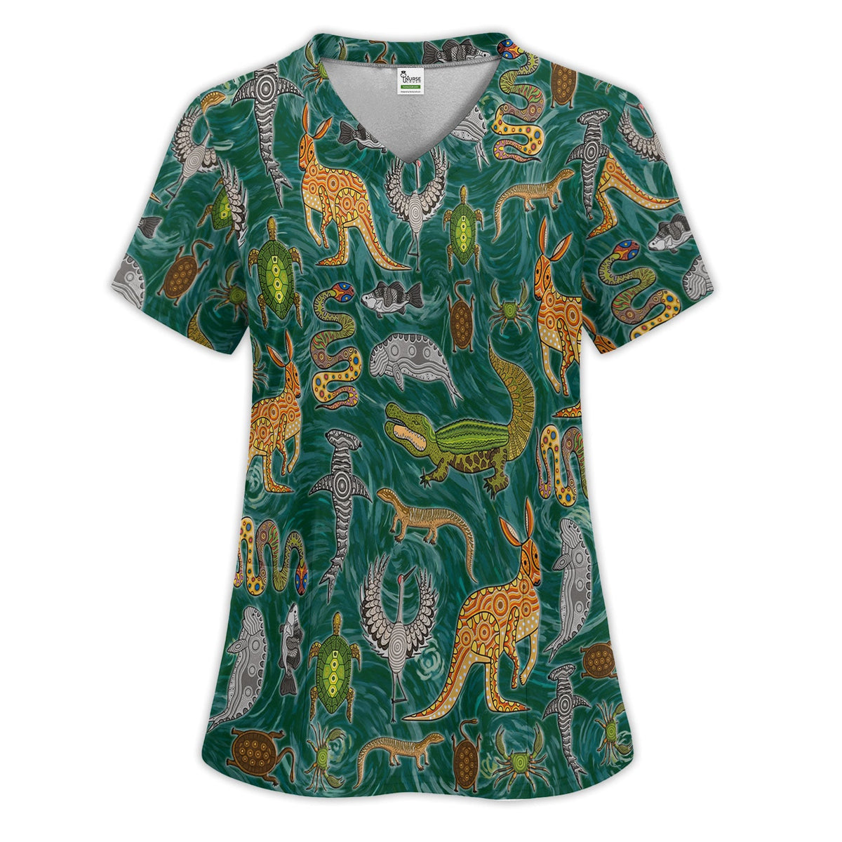 Crocodile Turtle Snake Nurse Scrub Set