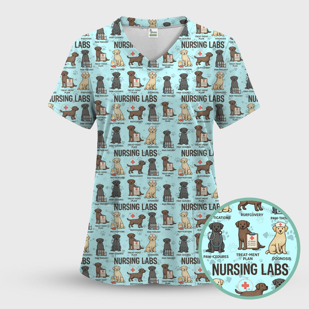 Lab Dog Nurse Scrub Set