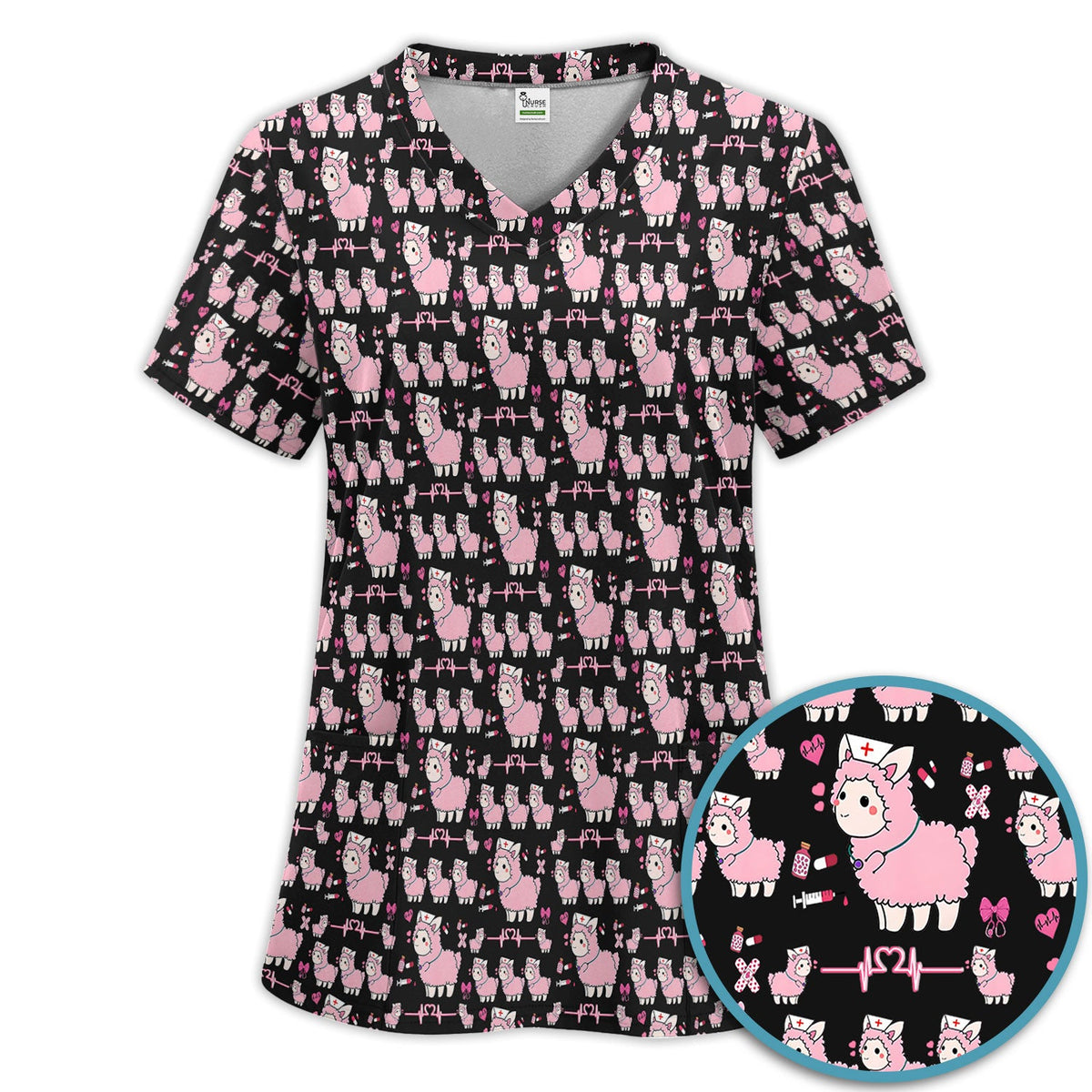 Llama Ain't Got Time For Your Drama Nurse Scrub Set