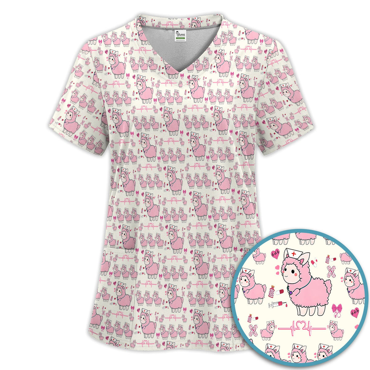 Llama Ain't Got Time For Your Drama Nurse Scrub Set