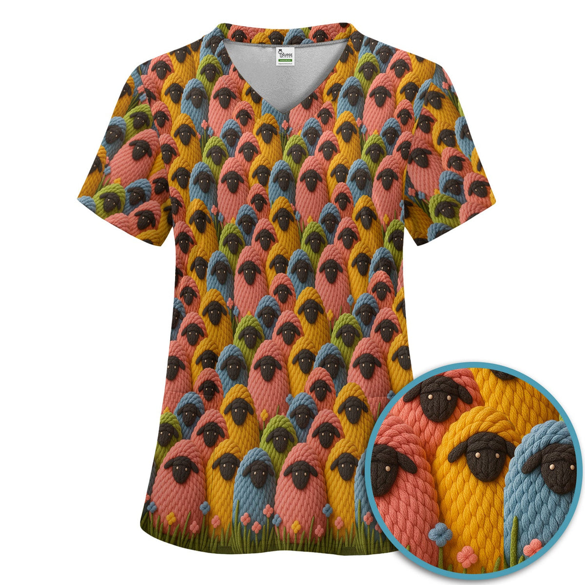 Black Sheep Nurse Scrub Set - Christmas Gift