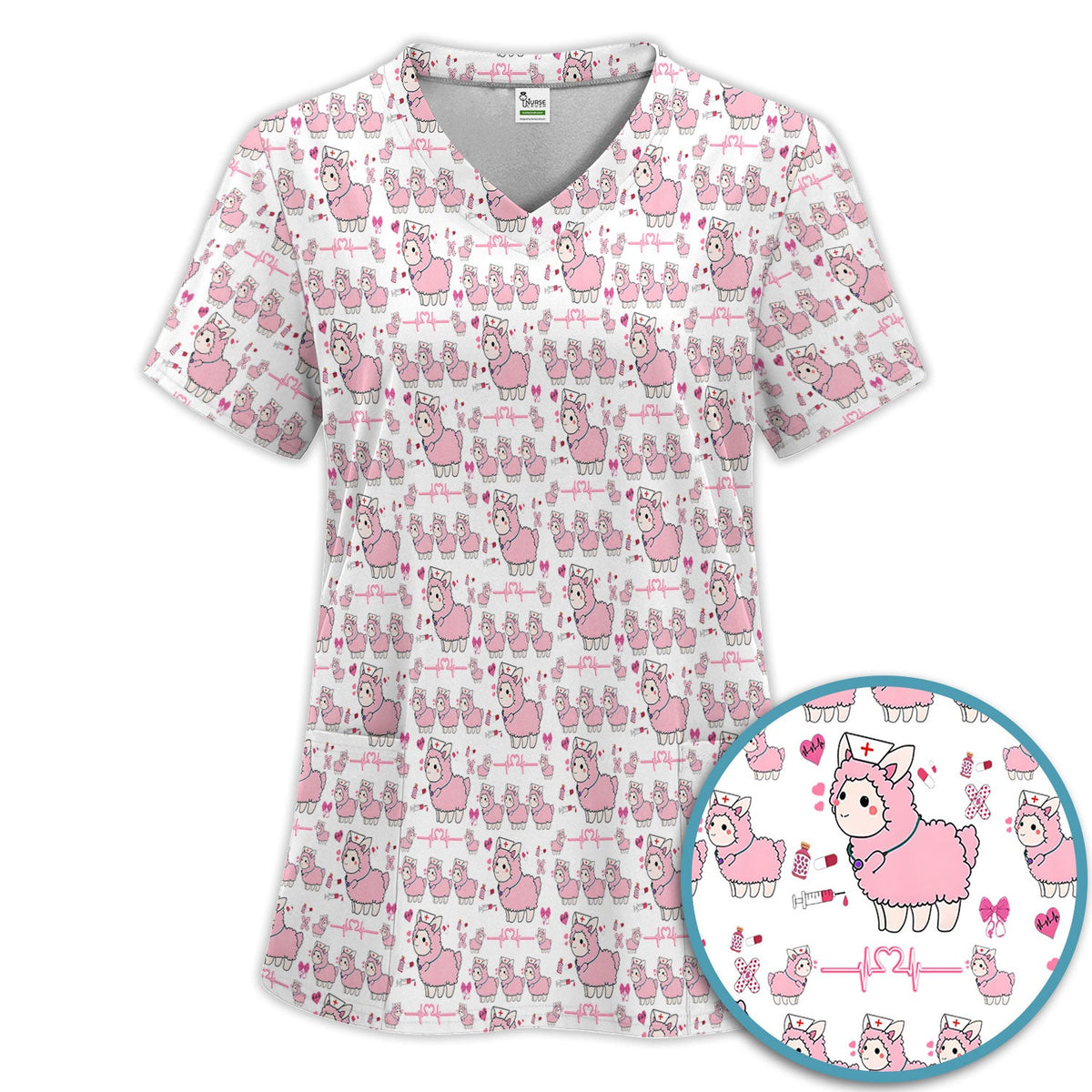 Llama Ain't Got Time For Your Drama Nurse Scrub Set