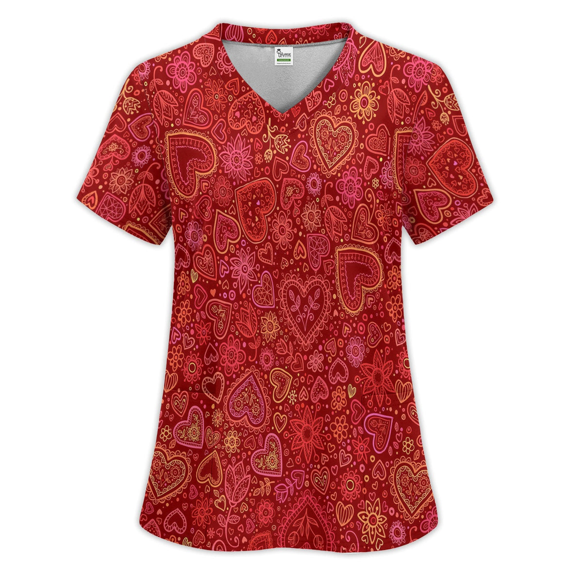 Valentine Heart Nurse Scrub Set