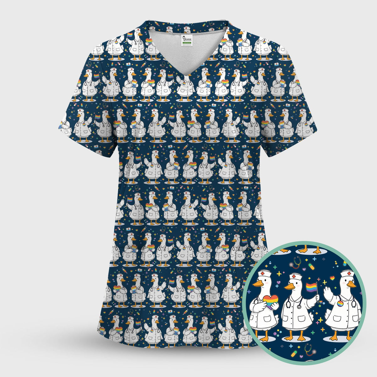 Duck Pride Nurse Scrub Set