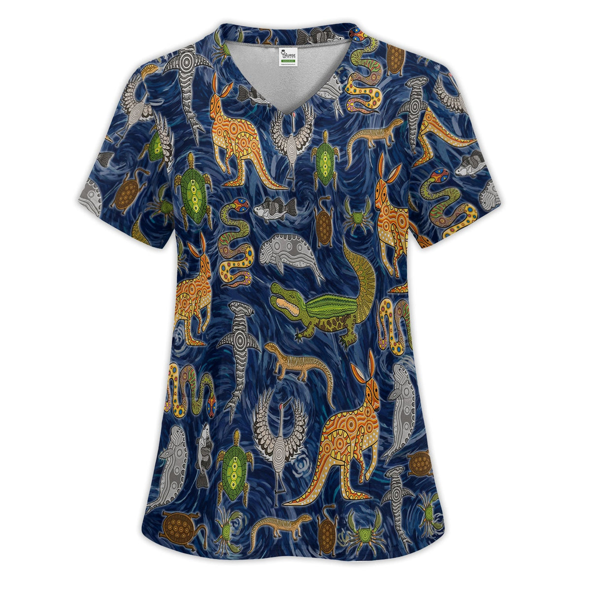 Crocodile Turtle Snake Nurse Scrub Set