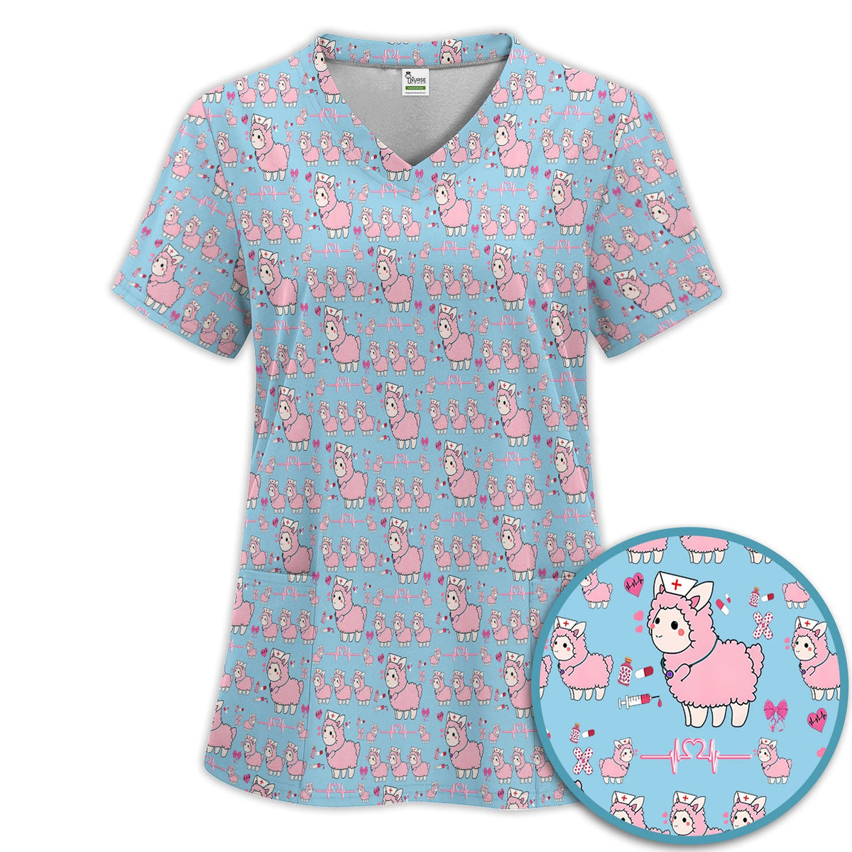 Llama Ain't Got Time For Your Drama Nurse Scrub Set