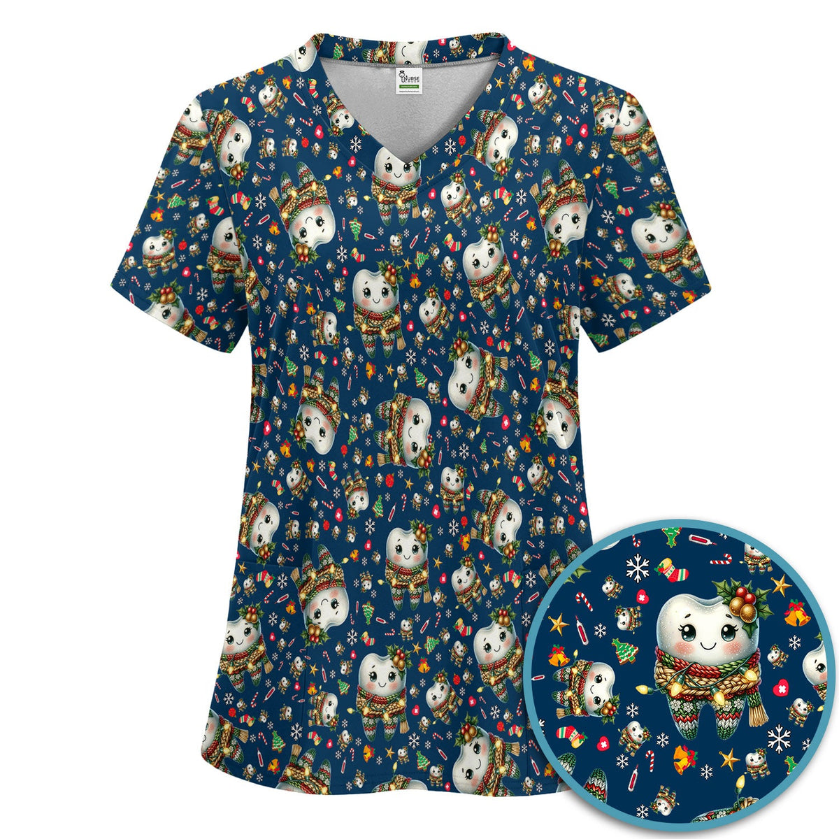 Christmas Tooth Nurse Scrub Set