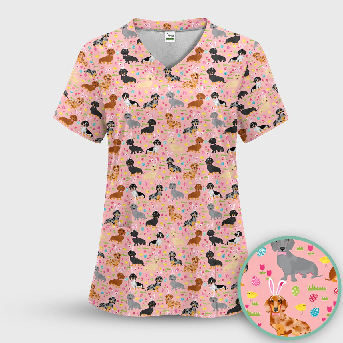 Dachshund Dog Nurse Scrub Set - Easter Gift