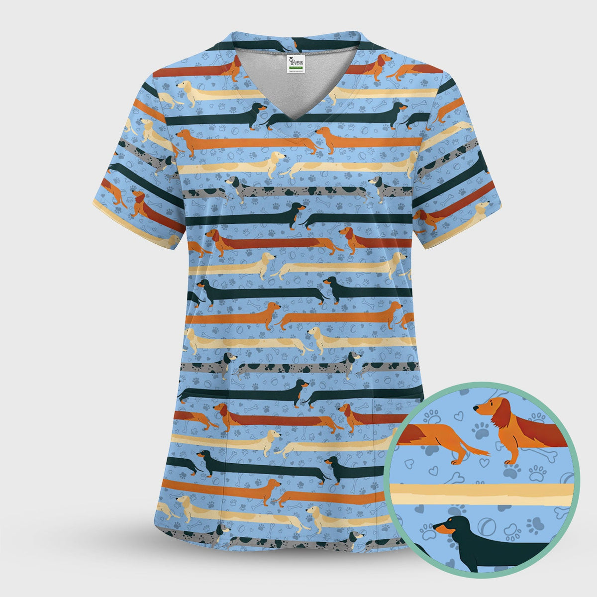It's Been A Long Day Dachshund Nurse Scrub Set