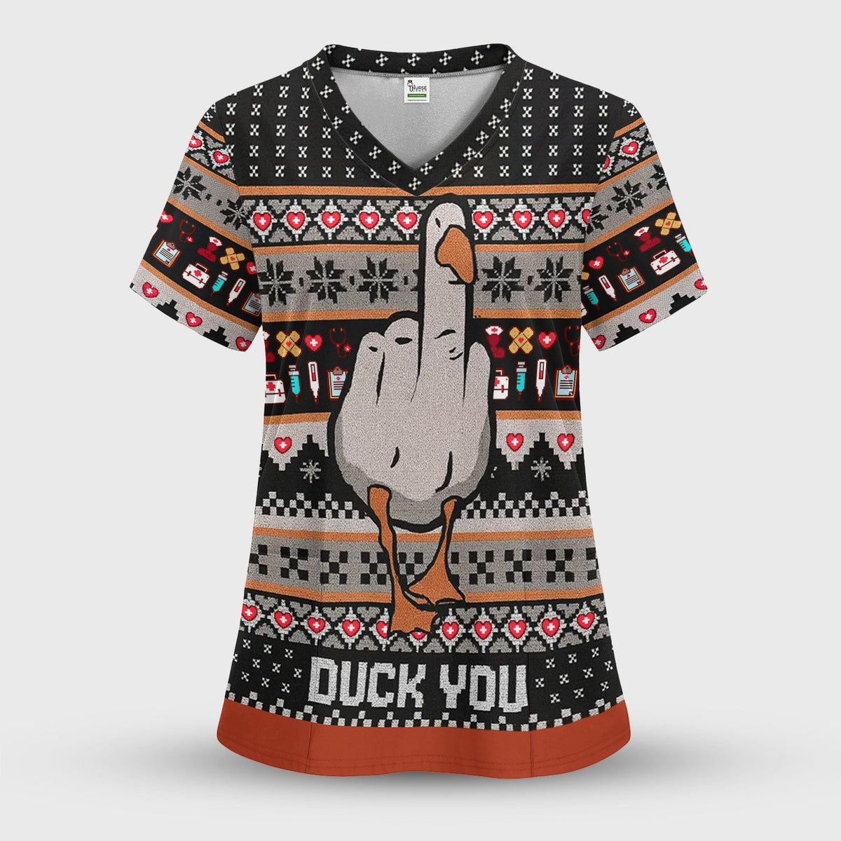 Duck Nurse Scrub Top - Christmas Gift