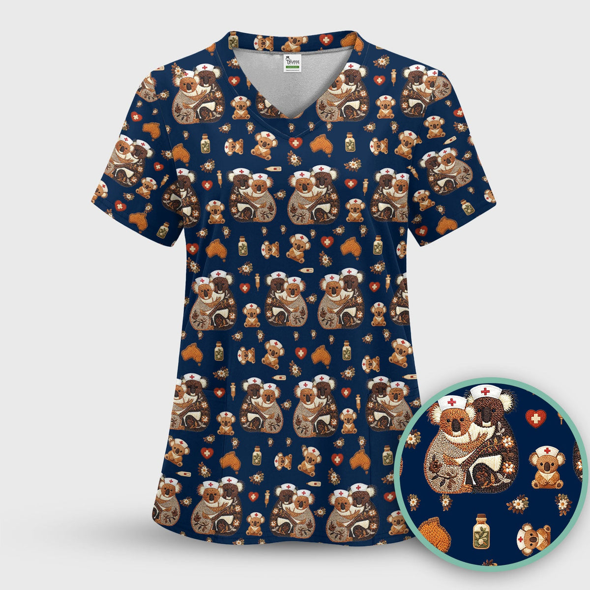 Koala Nurse Scrub Set - Valentines Day Gift