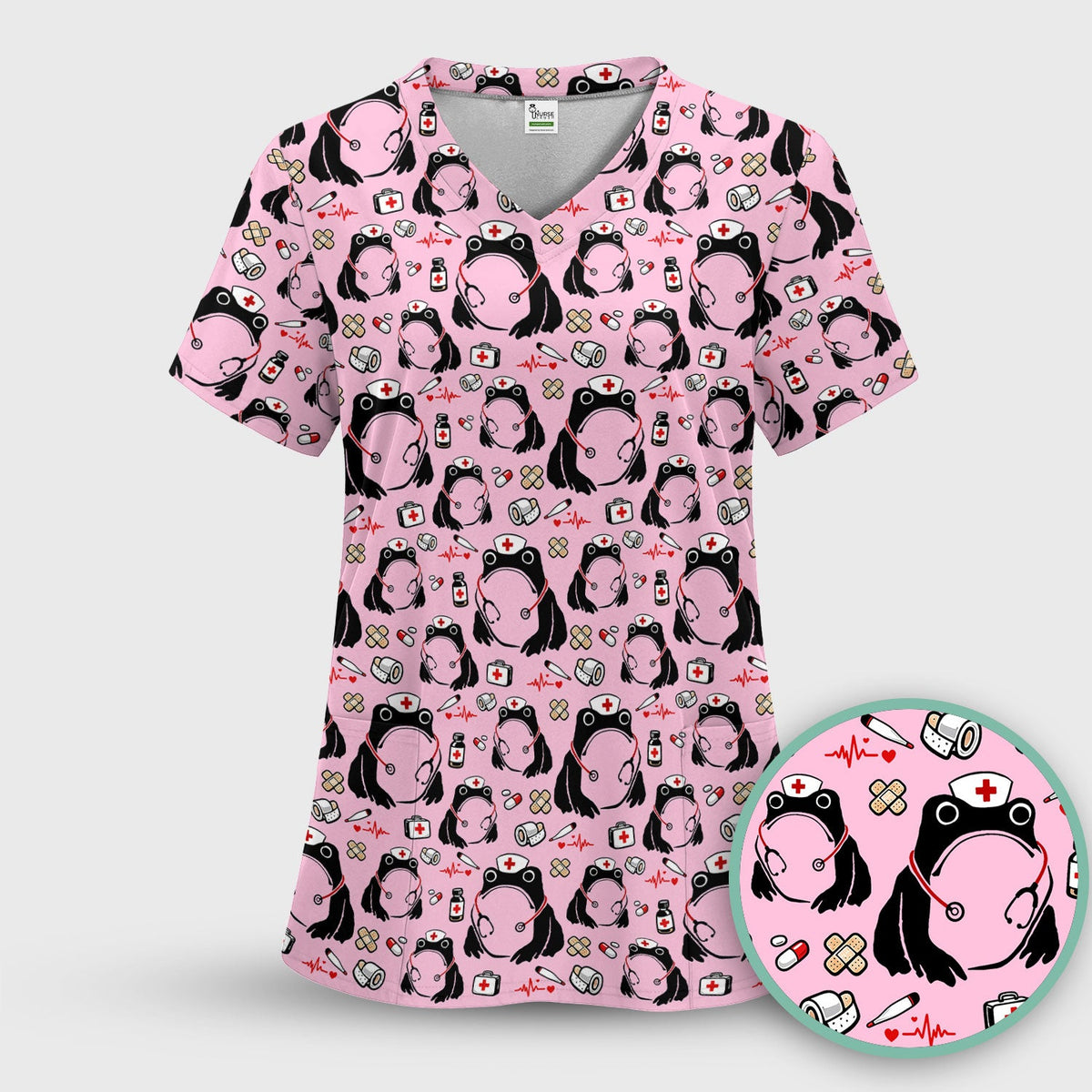Frog Medical Nurse Scrub Set