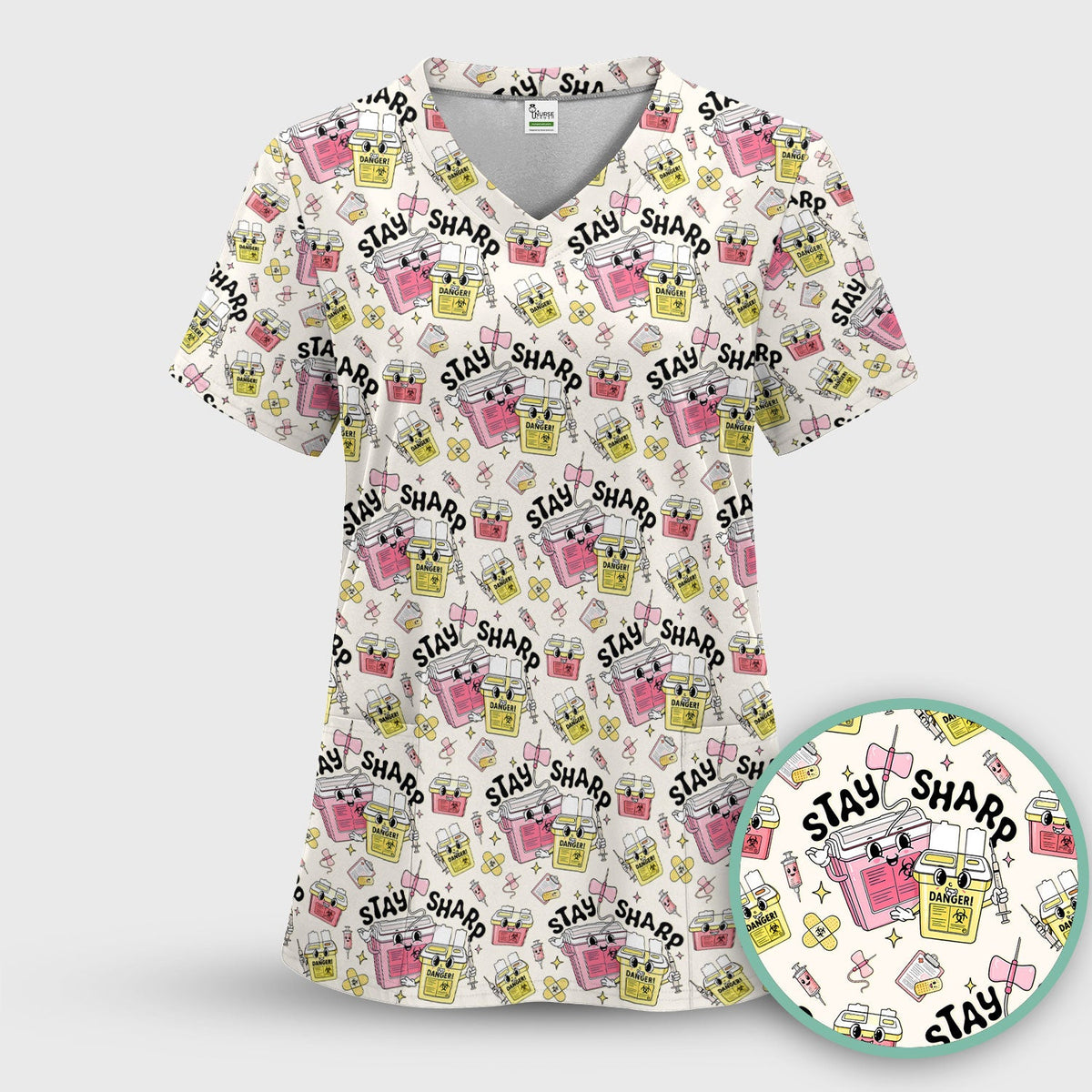 Stay Sharp Nurse Scrub Top