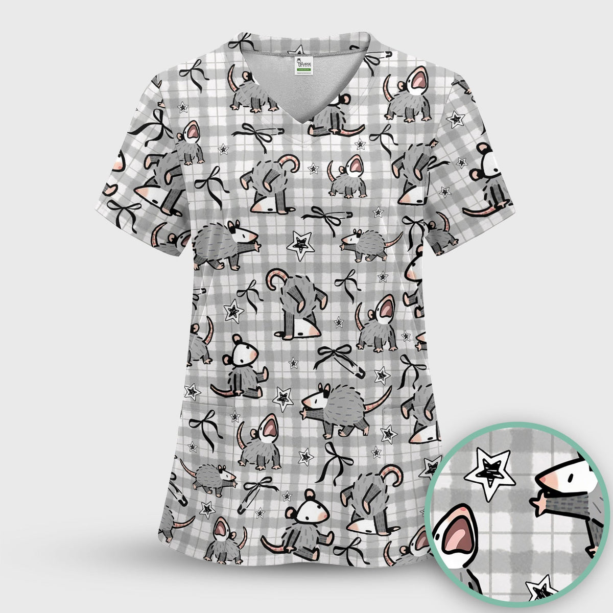 Mouse Cartoon Nurse Scrub Set