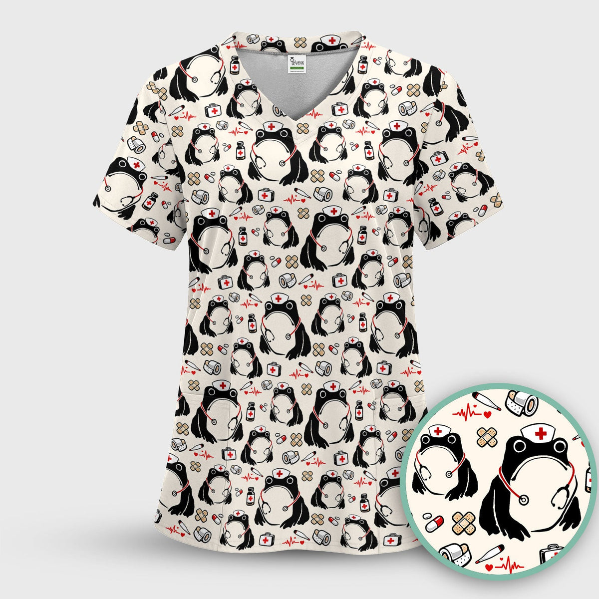 Frog Medical Nurse Scrub Set