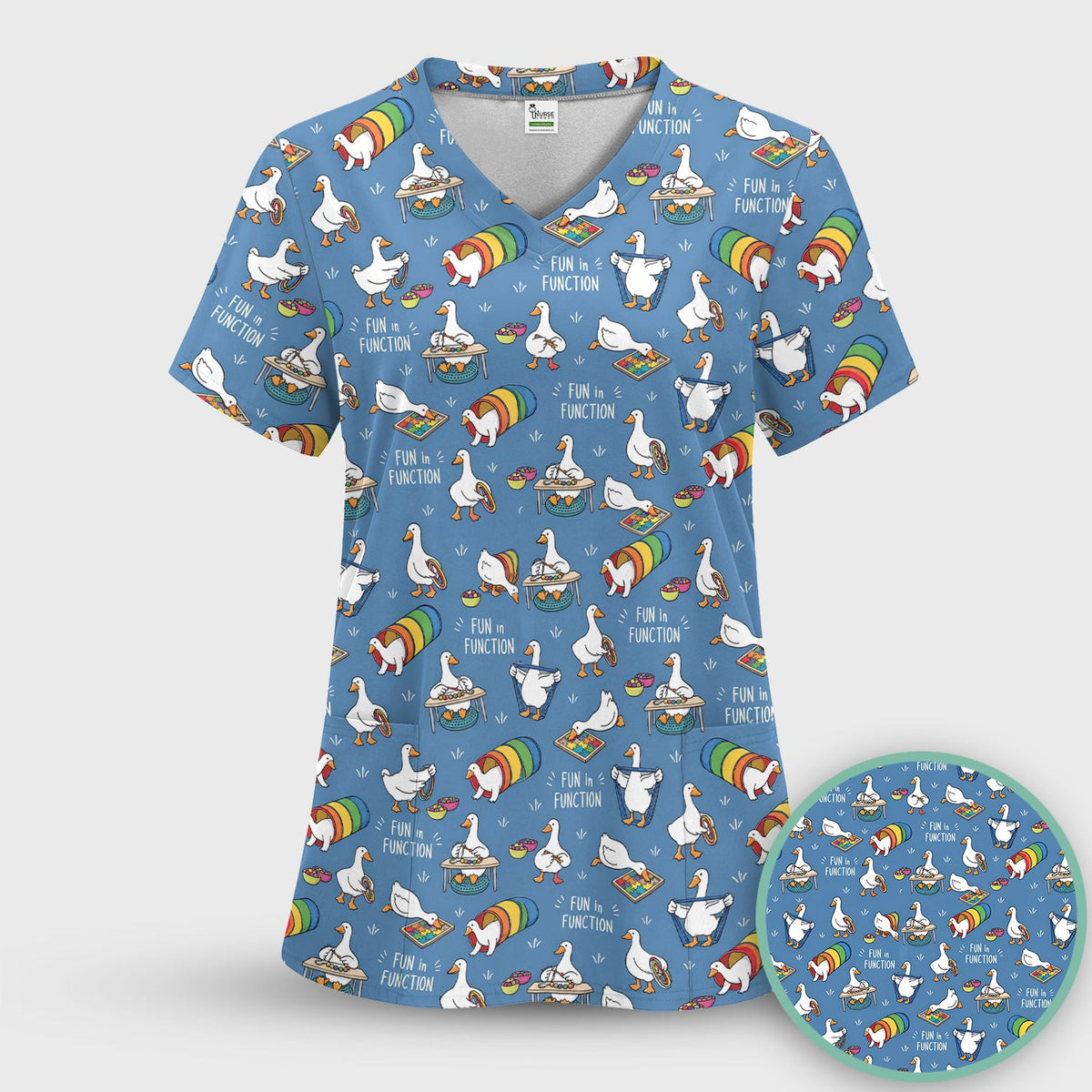 Fun In Function Occupational Therapy Duck Nurse Scrub Set