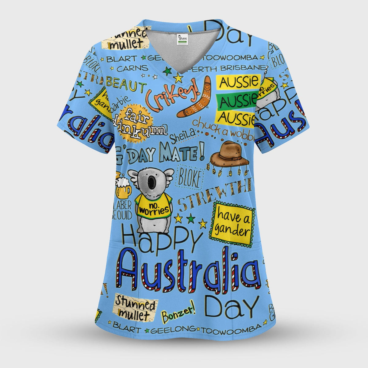 Koala Australia Nurse Scrub Top