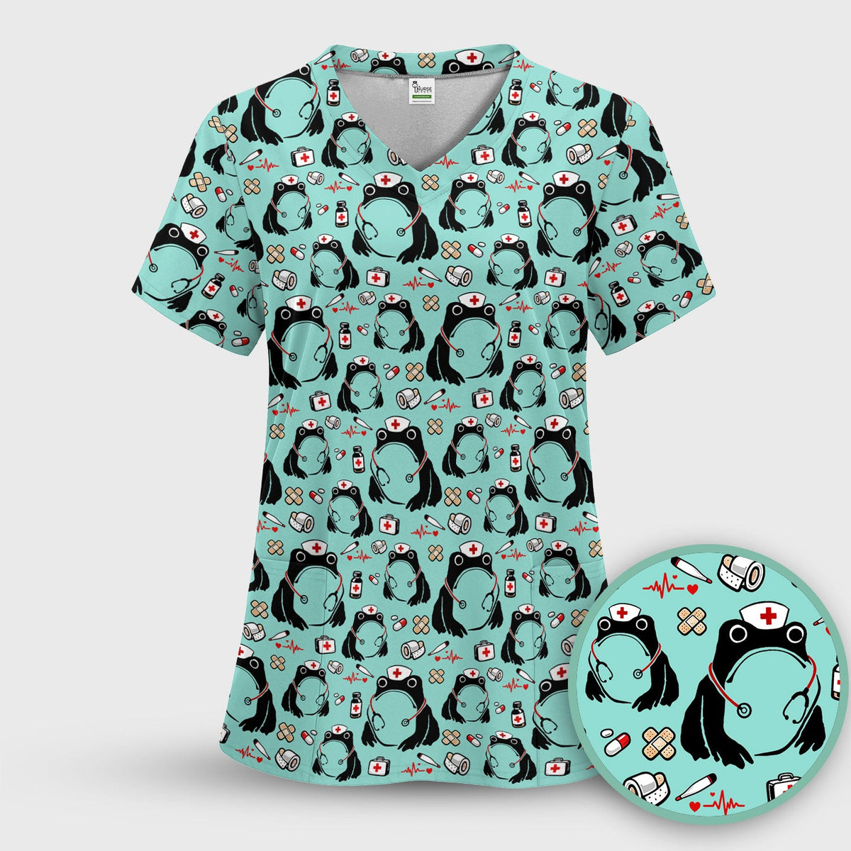 Frog Medical Nurse Scrub Set