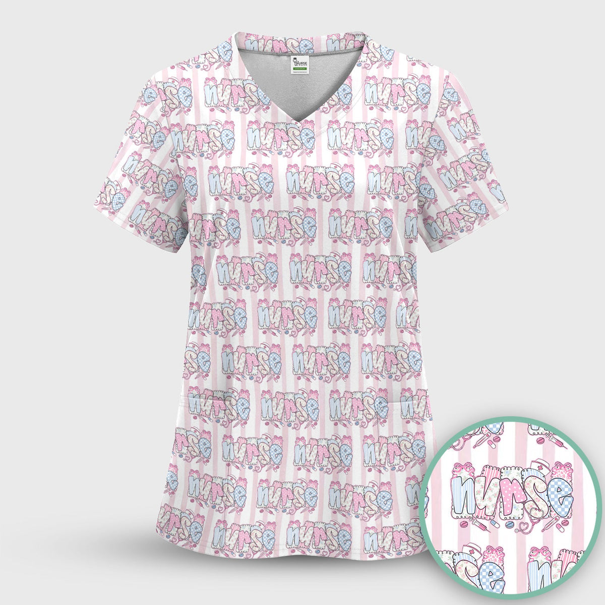 Pastel Nurse Scrub Set