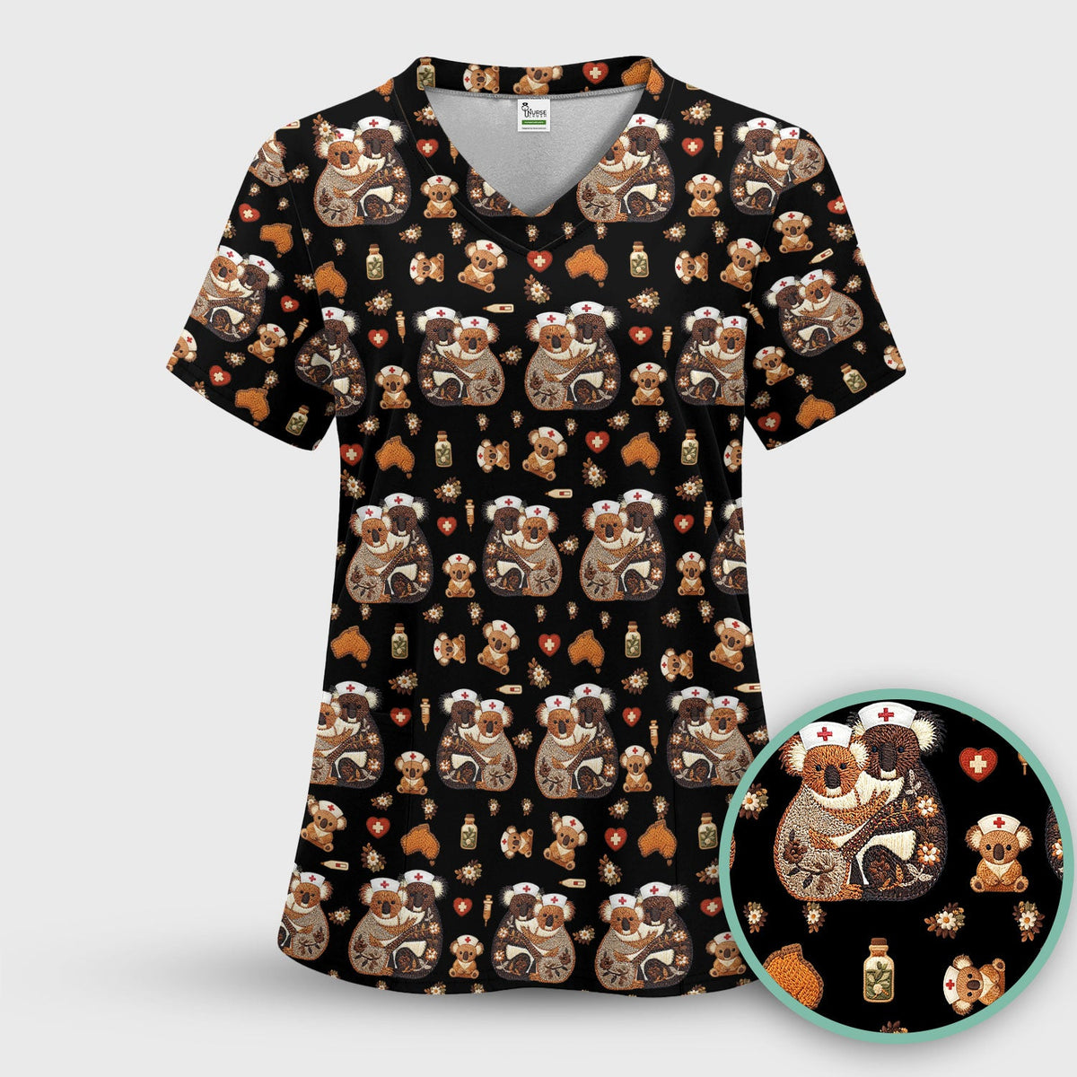 Koala Nurse Scrub Set - Valentines Day Gift