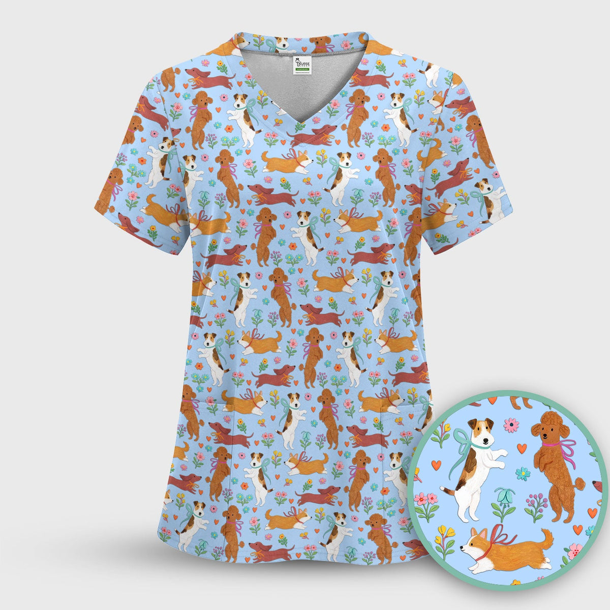 Dog Nurse Scrub Top