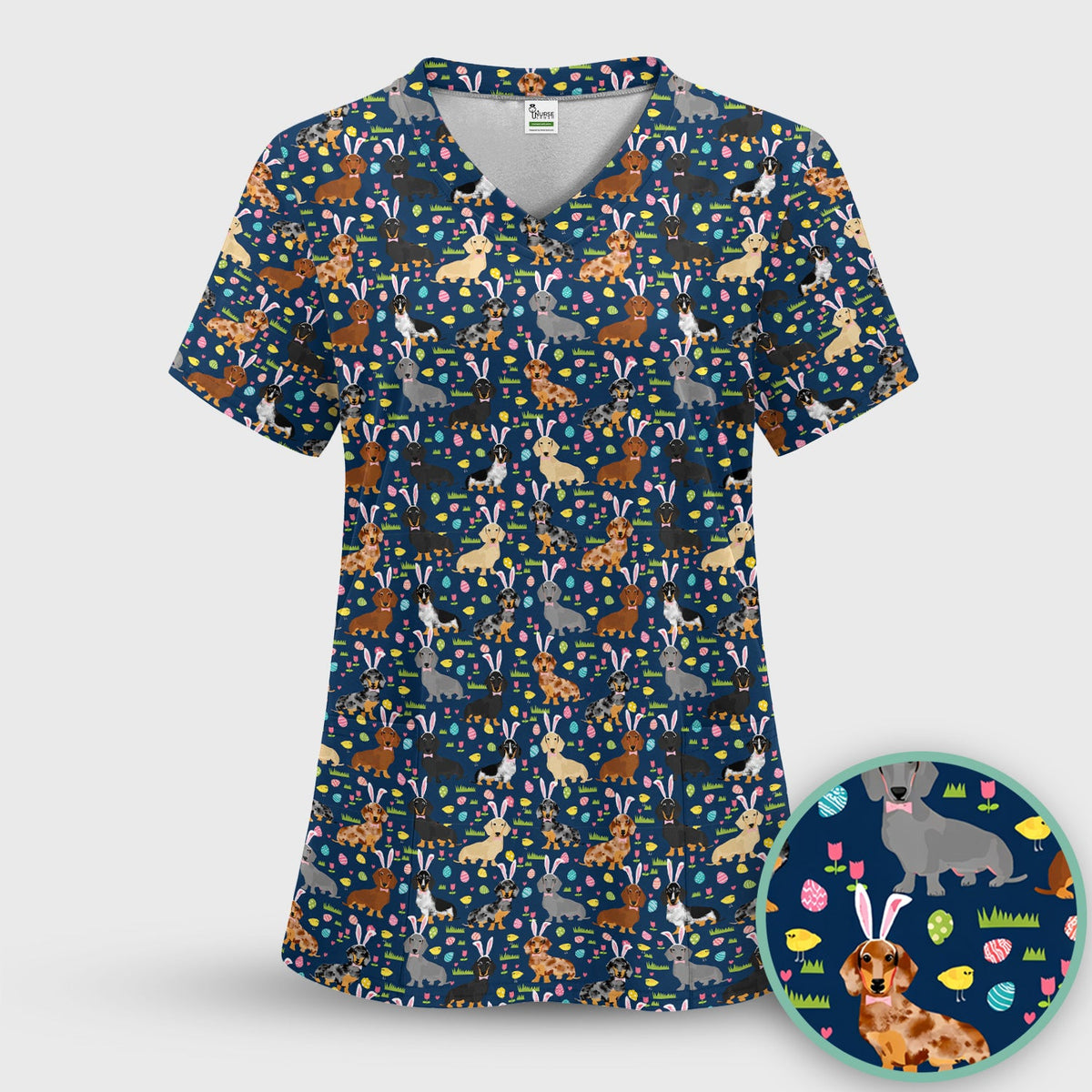 Dachshund Dog Nurse Scrub Set - Easter Gift