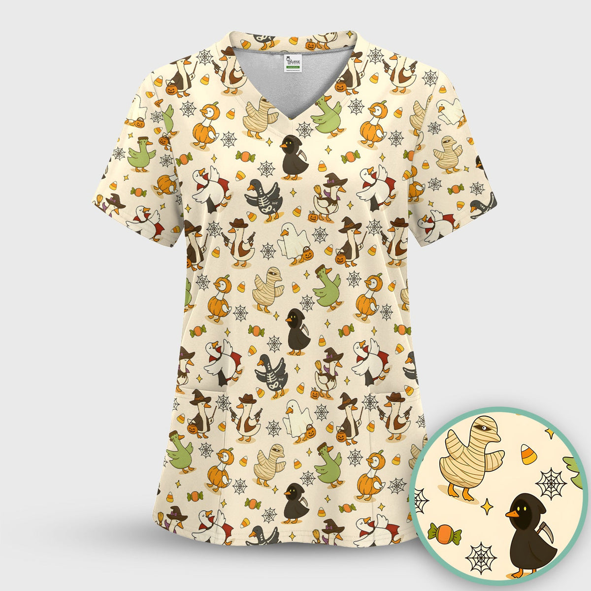Costume Ducks Nurse Scrub Set - Halloween Gift
