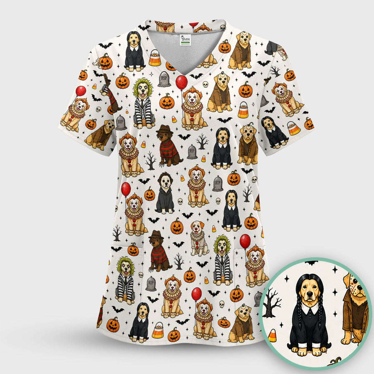 Halloween Dog Nurse Scrub Set