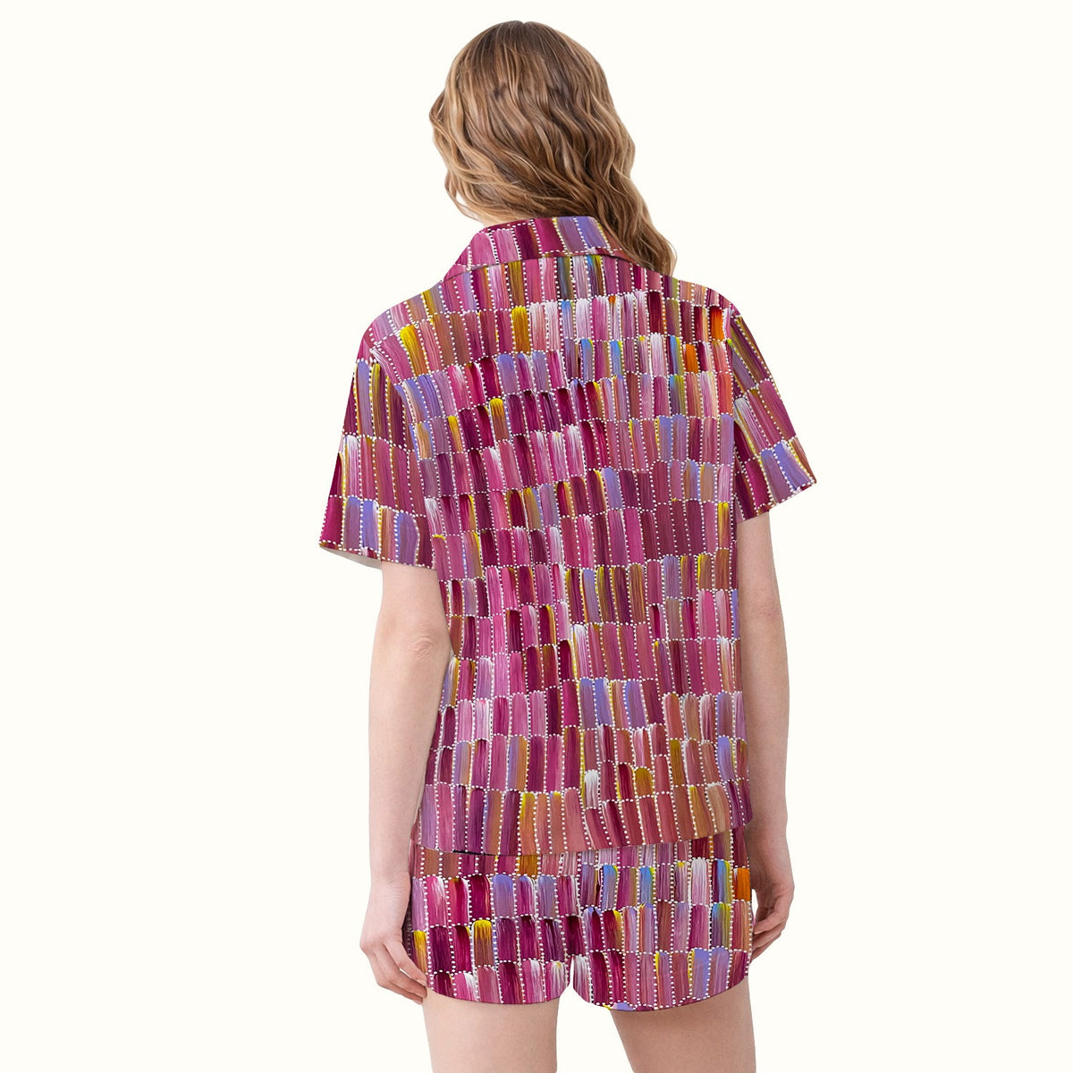 Colorful Abstract Brushstroke Dotted Pajama Set