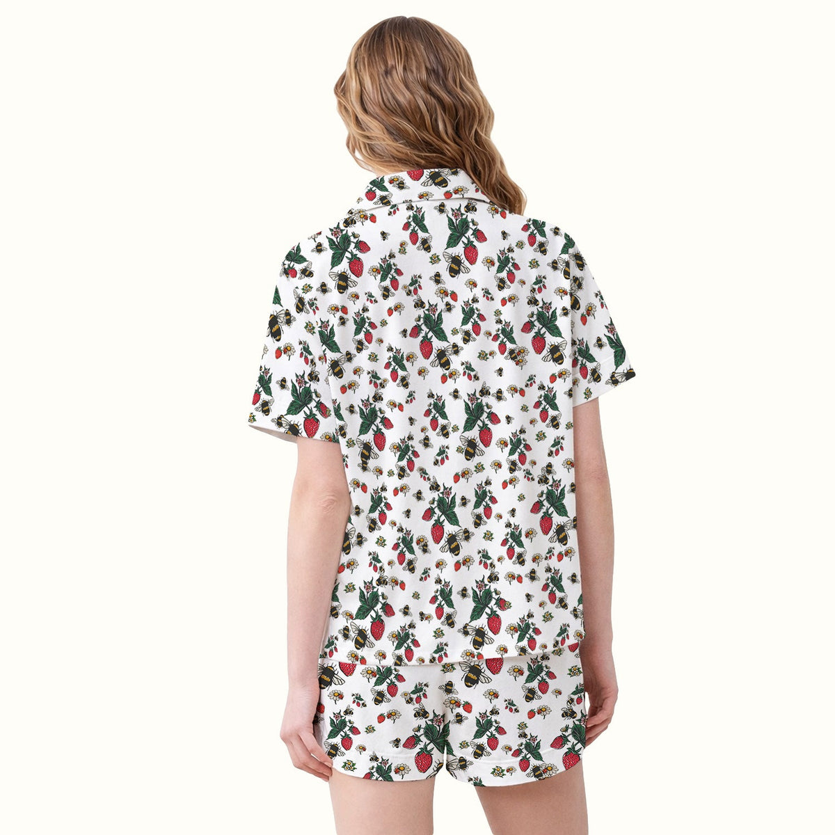 Strawberry Bee Daisy Nurse Pajama Set