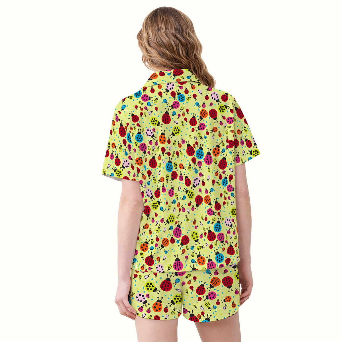 Colorful Ladybug Garden Pajama Set