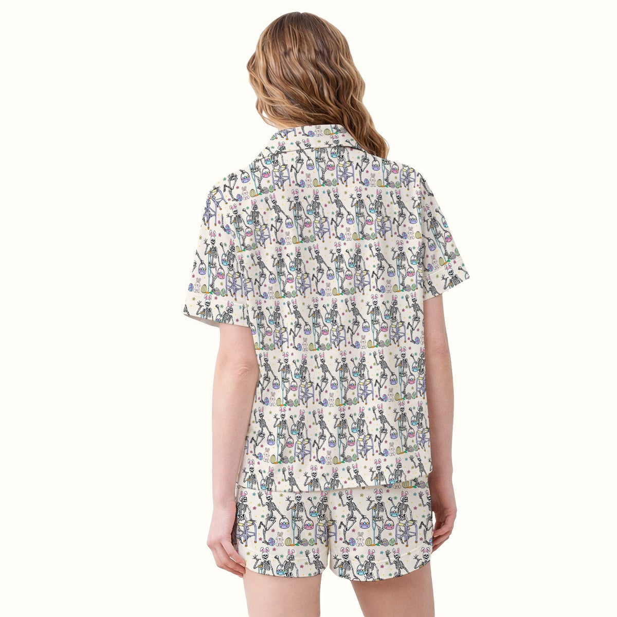 Fun Skeleton Bunny Pajama Set - Easter Gift For Nurse