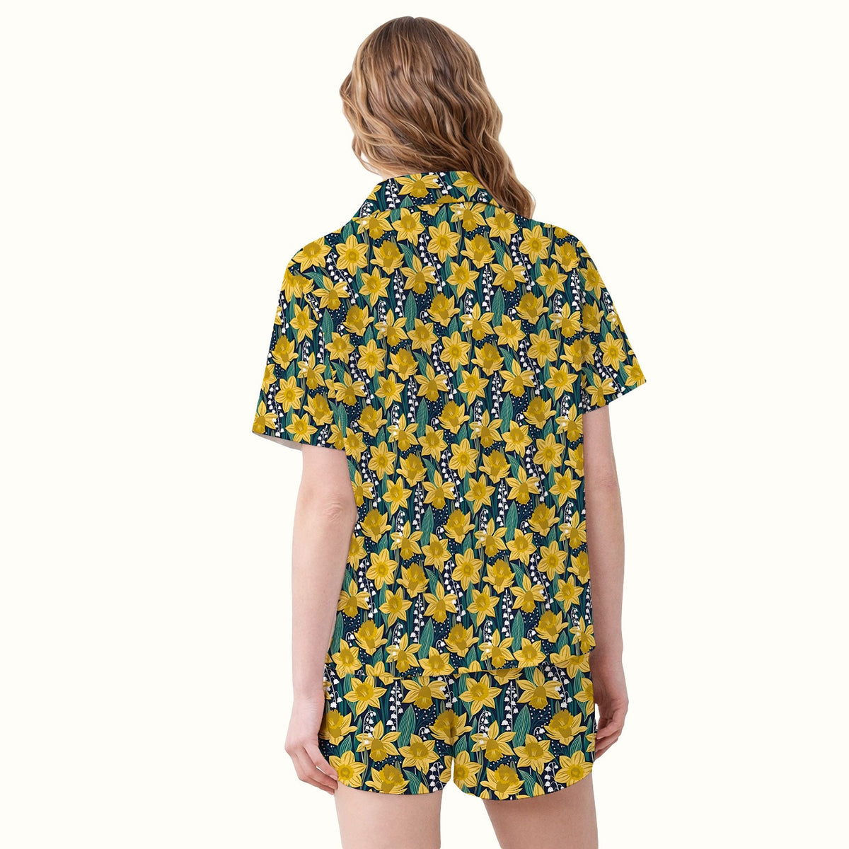 Yellow Daffodil Lily Valley Pajama Set