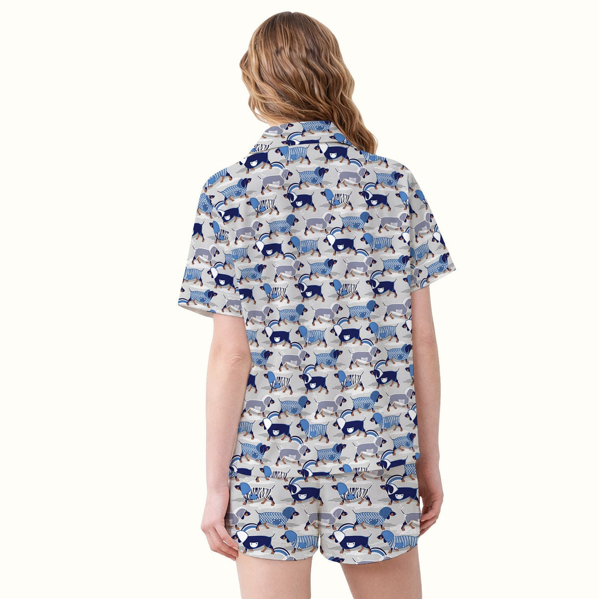 Dachshund Raincoat Parade Nurse Pajama Set